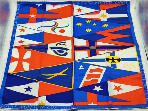 Louis Vuitton Cup 2000 Limited Edition Scarf Silk Italy 55x55